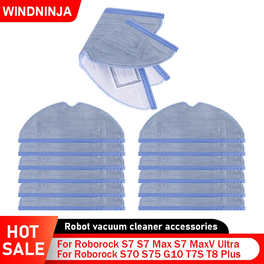 Washable Reusable Mop Cloths For Roborock T7S T8 Plus S7 S7M