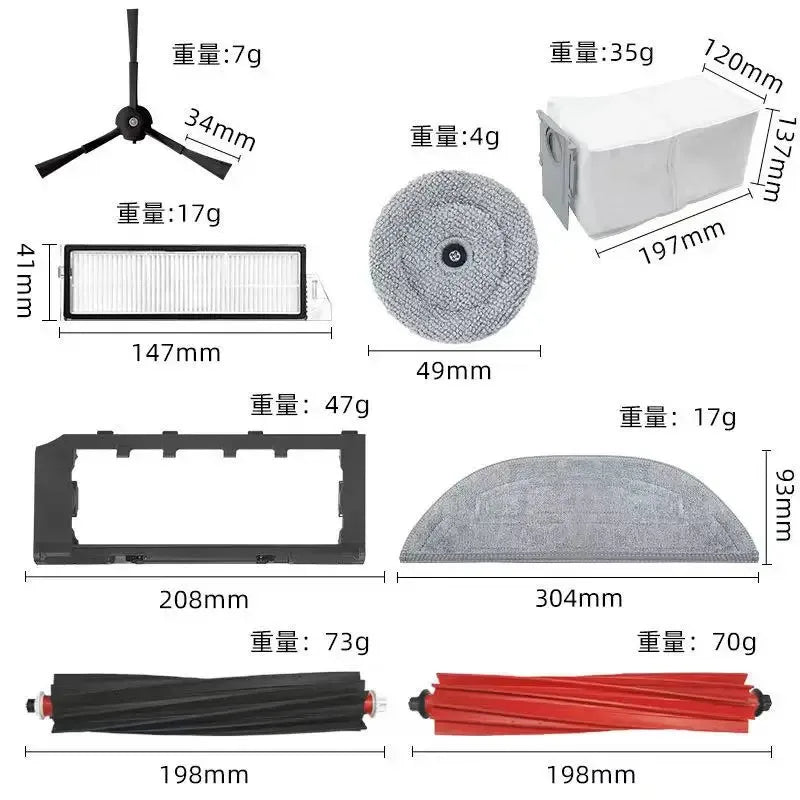New Roborock S8 MaxV Ultra Robot Vacuum Spare Parts Main Sid