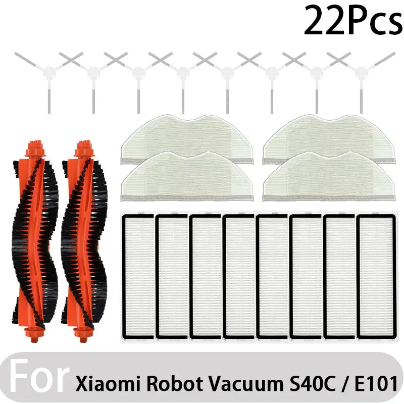 Compatible For (Xiaomi Robot Vacuum S40C / E101 Spare Parts Accessories Kits Main Side brush HEPA Filter