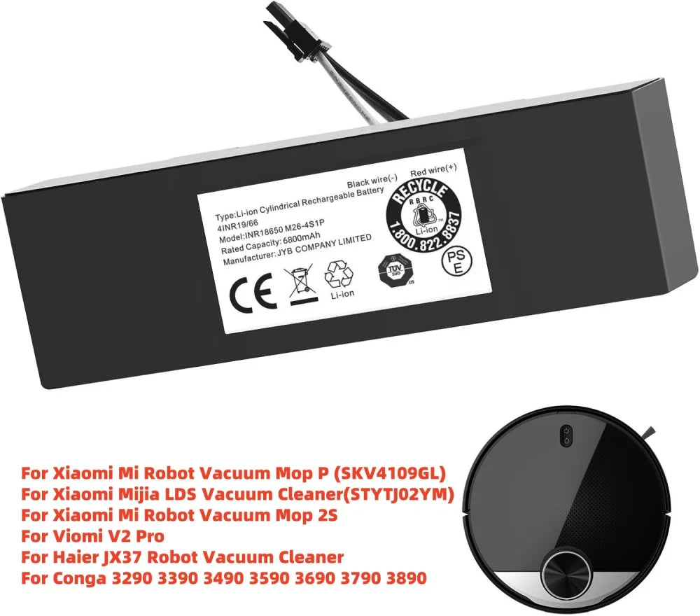 14.8V Battery for Xiaomi Mijia LDS STYTJ02YM Mi Robot Vacuum