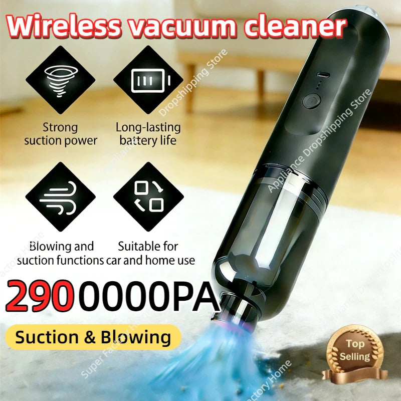 2900000PA Cordless Vacuum Cleaner 2-in-1 Blowing Suction Mul