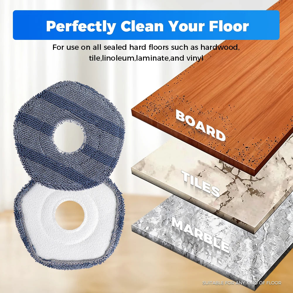 Mop Cloths For Eufy X10 Pro Omni / X9 Pro Robot Vacuum Clean