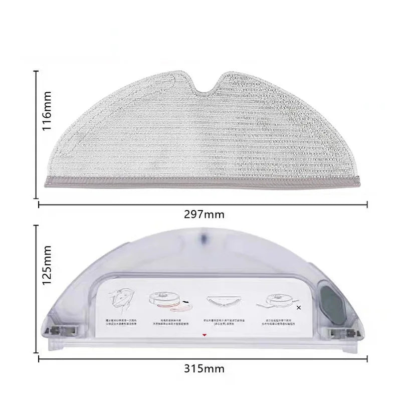Mop Cloths Water Tank Compatible with For Xiaomi Roborock S6