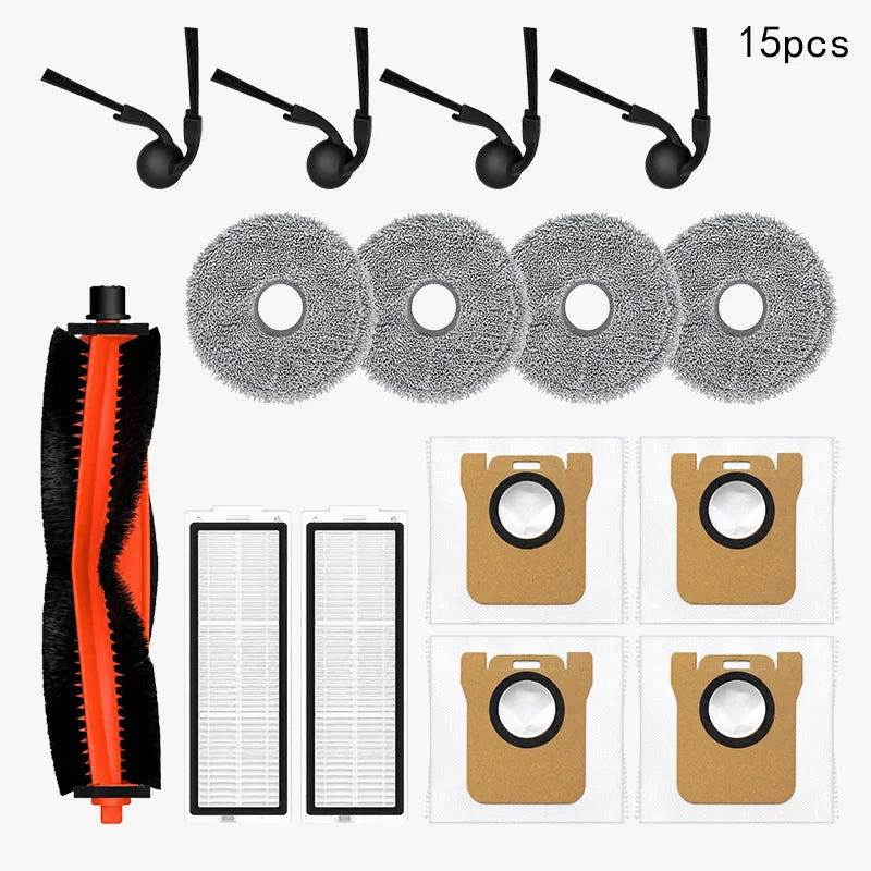 For Xiaomi H50 PRO / H50 Robot Vacuum Parts Main Brush Side Brush Hepa Filter Mop Cloth Dust Bag Replacement Accessories