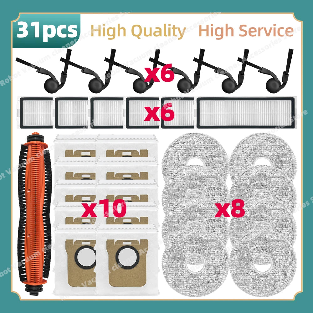 Fit For Xiaomi Robot Vacuum 5 / OV31GL Xiaomi Robot Vacuum 5 Pro / OV21GL Replacement Parts Main Side Brush Filter Mop Cloth