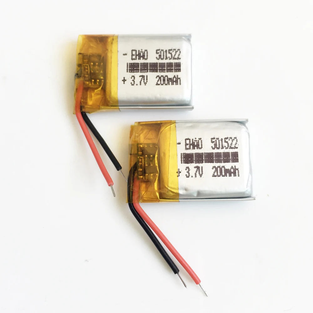 501522 Lipo Battery 3.7V 200mAh Rechargeable Small Battery For MP3 Bluetooth Earphone Bracelet Watch Pen MID Headphone