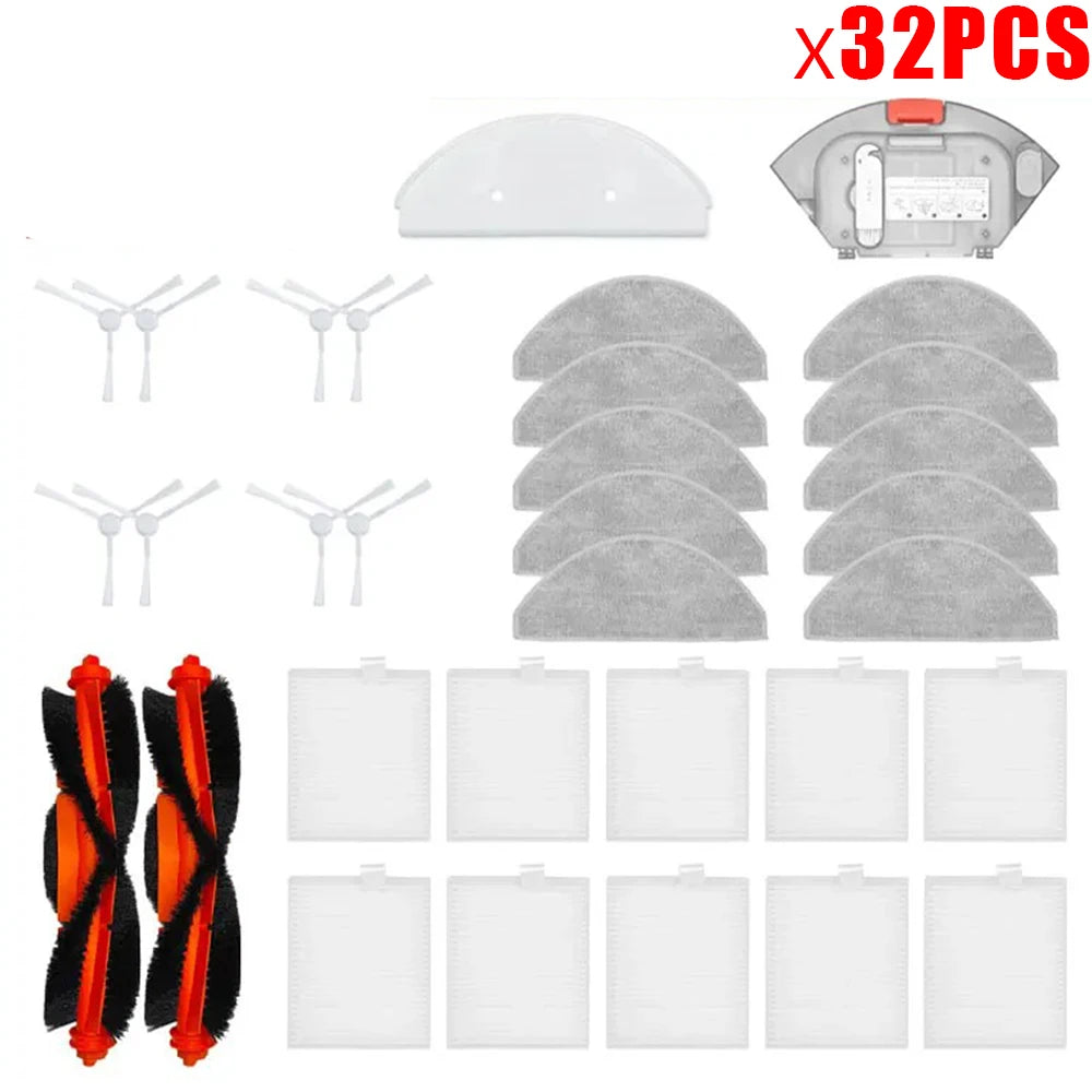 For Xiaomi S20 E12 E10 B112 Robot Vacuum Cleaner Accessories Main Brush Side Brush Mop Cloth HEPA Filter Spare Parts