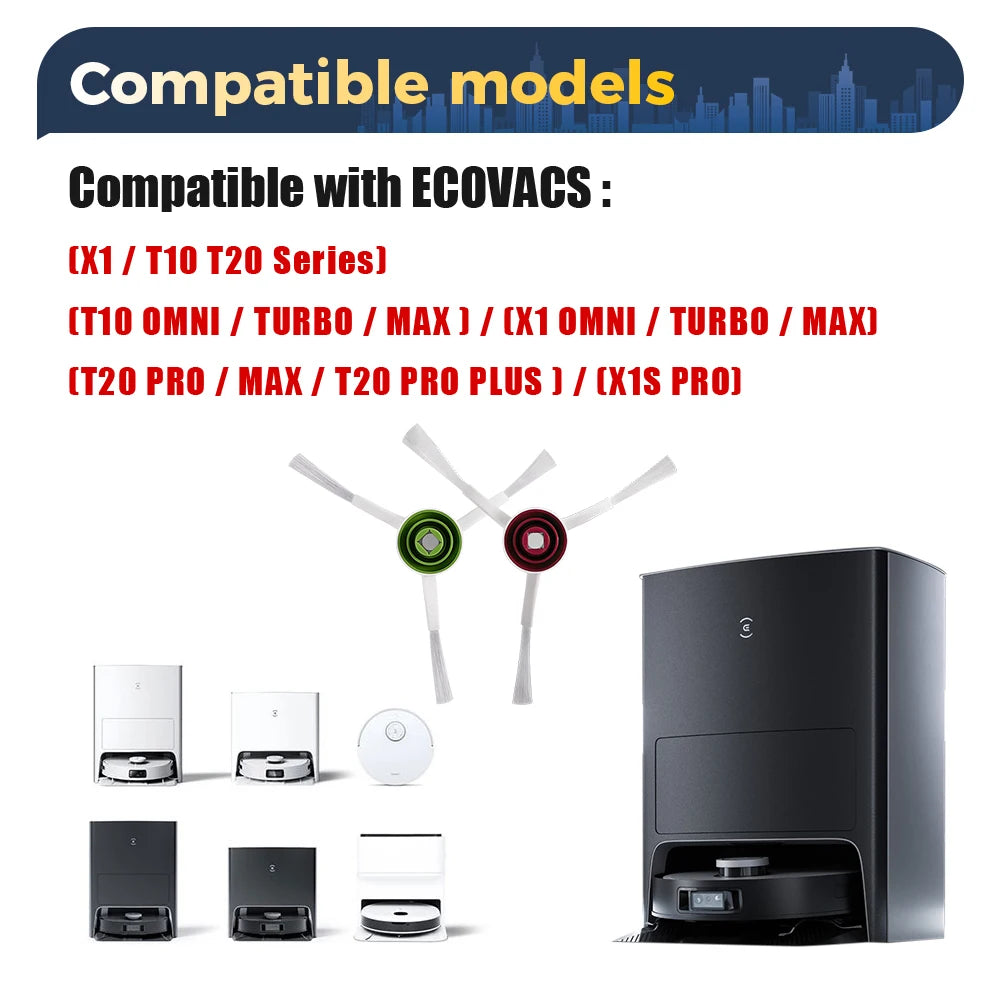 Side Brushes Part for Ecovacs Deebot T8/T9/N8/X1 Omni/X1 Tur