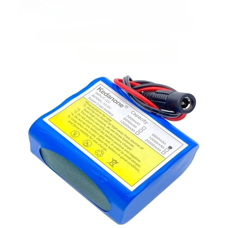 Kedanone 12V 6800mAh Li-ion Rechargeable Batteries with BMS 