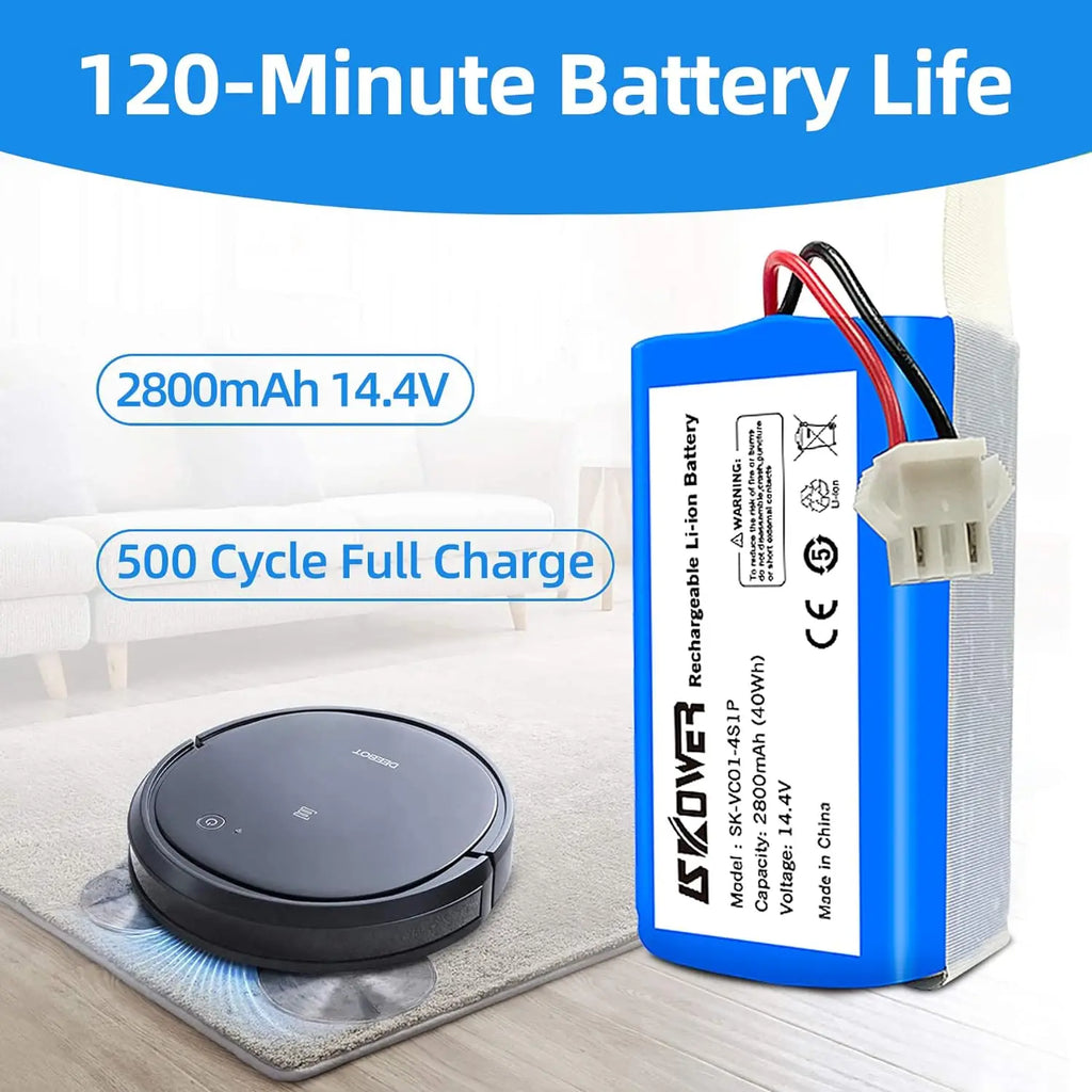 SKOWER 2800mAh Robot Battery For Eufy RoboVac 11 11S Plus 12