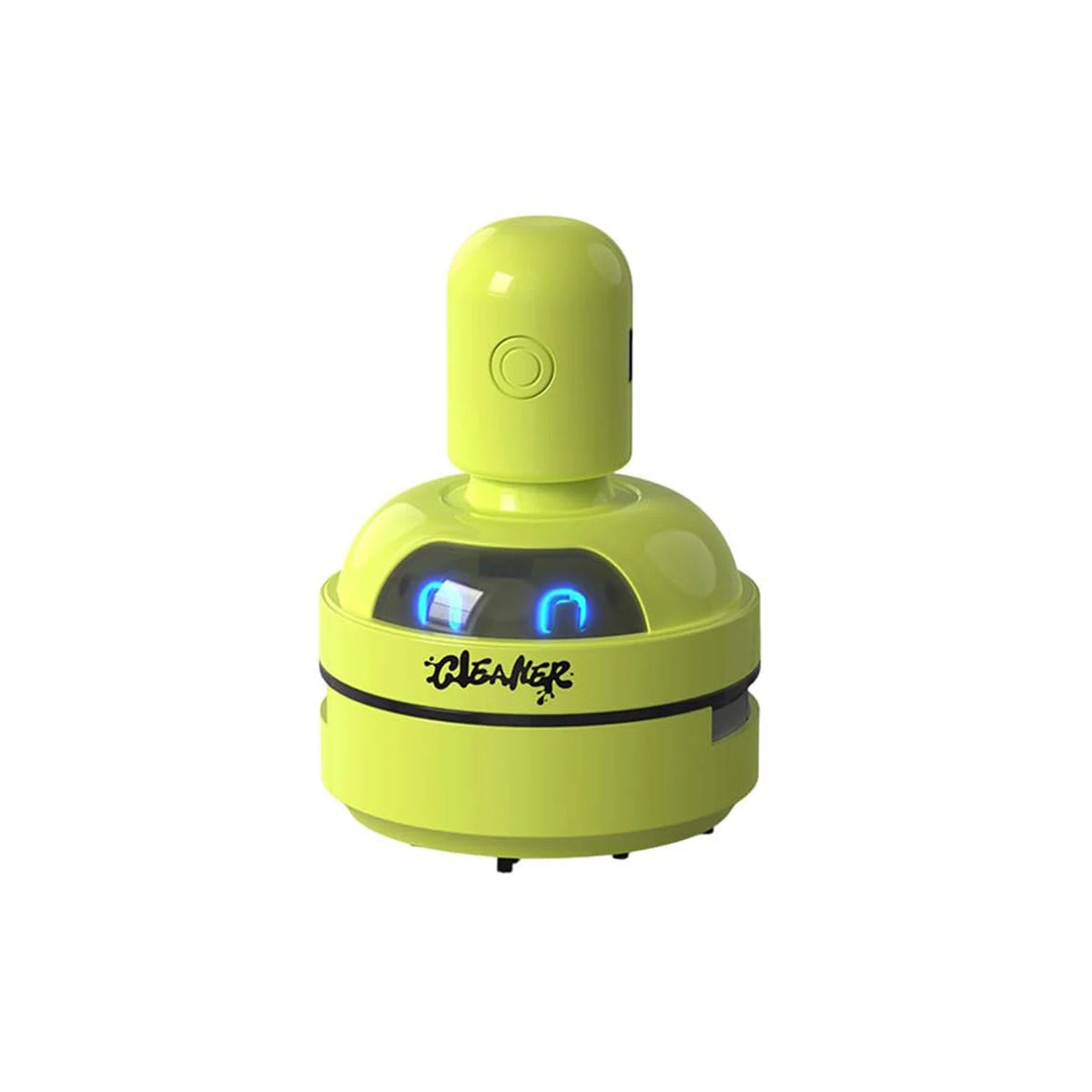 Cute Robot Desktop Vacuum Cleaner White USB Rechargeable Strong Suction for Home Office School Desk Cleaning