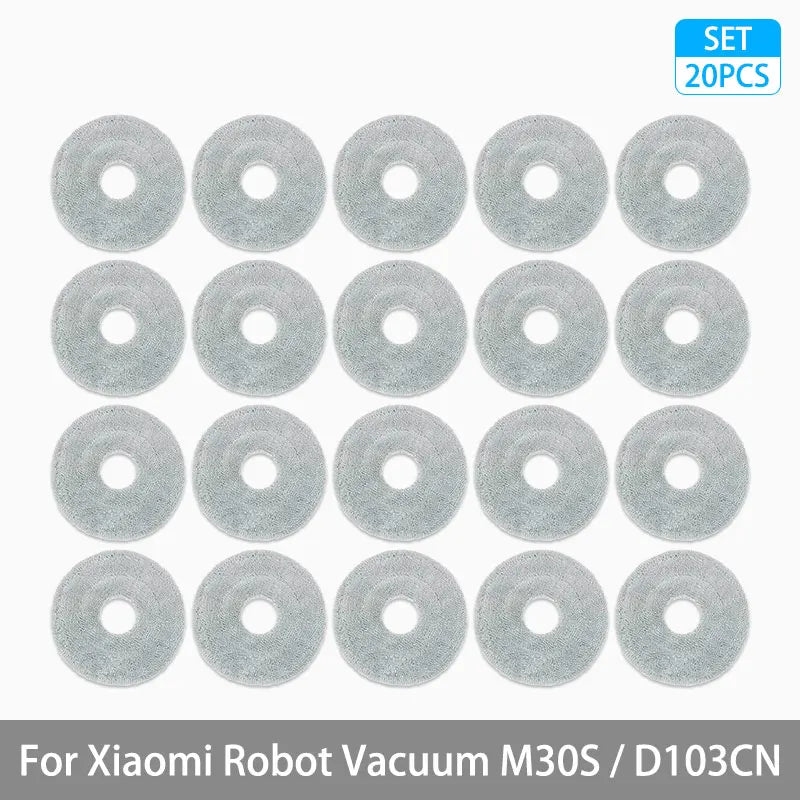 For Xiaomi Mijia M30S D103CN Robot Vacuum Cleaner Accessories Main Side Brush Hepa Filter Mop Cloth Dust Bag Replacement Spare