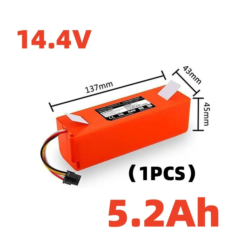 Replacement Battery for Xiaomi Roborock S55 S60 S65 S50 S51 S5 MAX Robot Vacuum Cleaner S6 Parts 14.4V 12800mAh