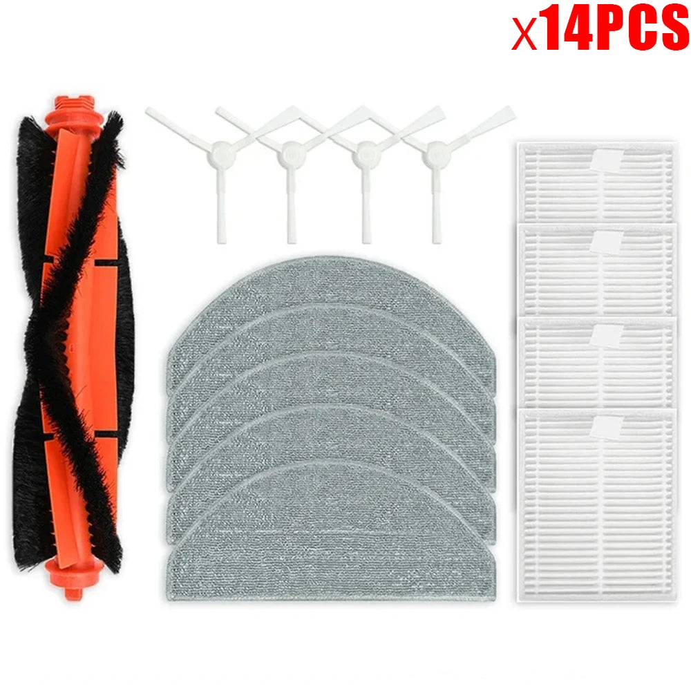 For Xiaomi S20 E12 E10 B112 Robot Vacuum Cleaner Accessories Main Brush Side Brush Mop Cloth HEPA Filter Spare Parts
