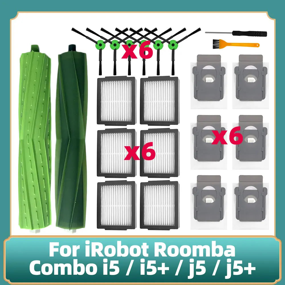 Compatible for IRobot Roomba Combo I5 / i5+ / J5 / j5+ Robot Vacuum Cleaner Main Side Brush HEPA Filter Accessories Parts