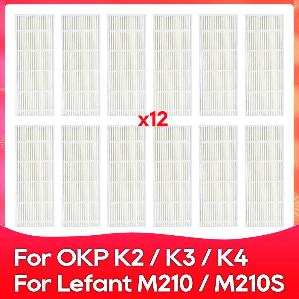 Compatible For Lefant M210 / M210S / M210B / OKP K2 / K3 Robot Vacuum Replacement Spare Parts Accessories Side Brush Hepa Filter