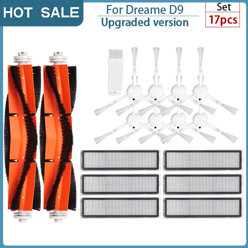 For Dreame Bot D9 Accessories D9 Max Robot Vacuum Cleaner HEPA Filter Main Side Brush Mop Cloths Replacement Spare Parts
