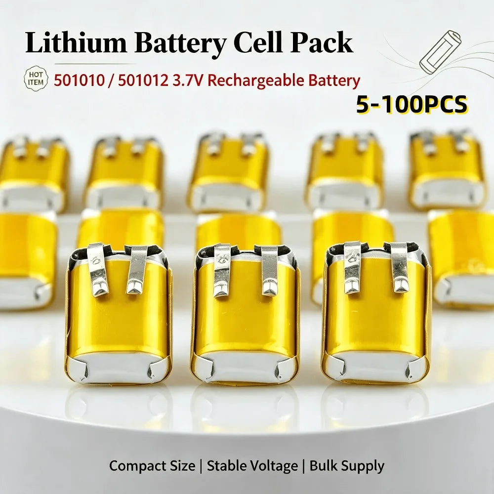 5-100pcs Rechargeable Polymer Lithium Batteries 501010 50101