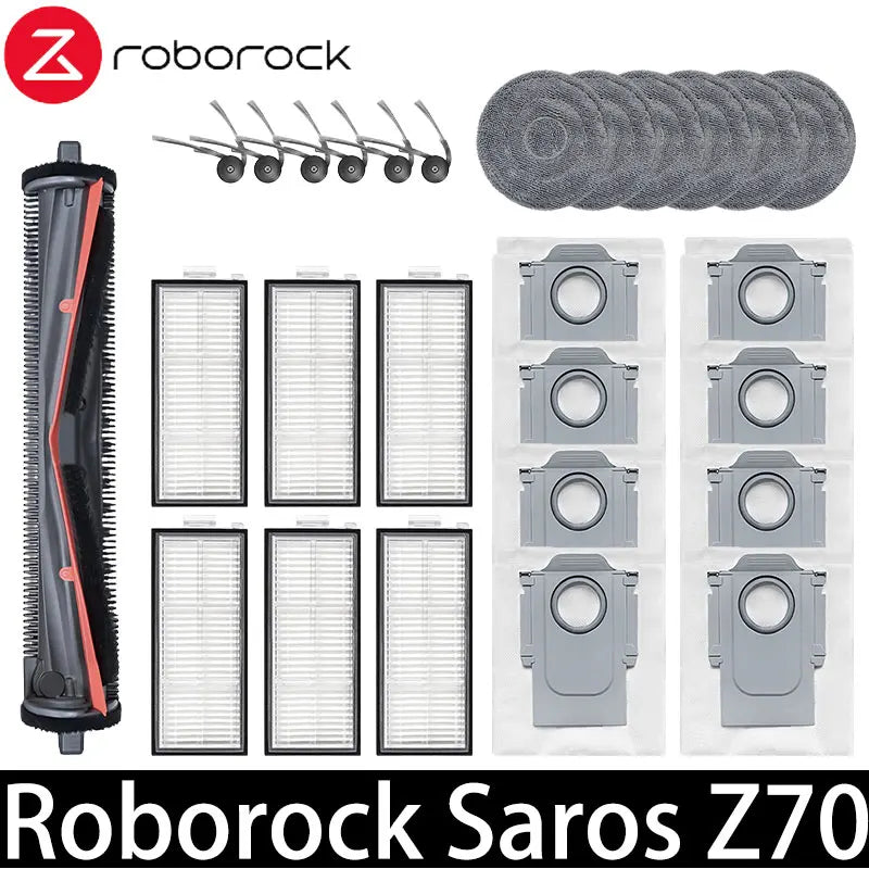 Roborock Saros Z70 Robot Spare Vacuum Cleaner Replacement Parts Accessories Main Side Brush Filter Mop Cloth Dust Bag