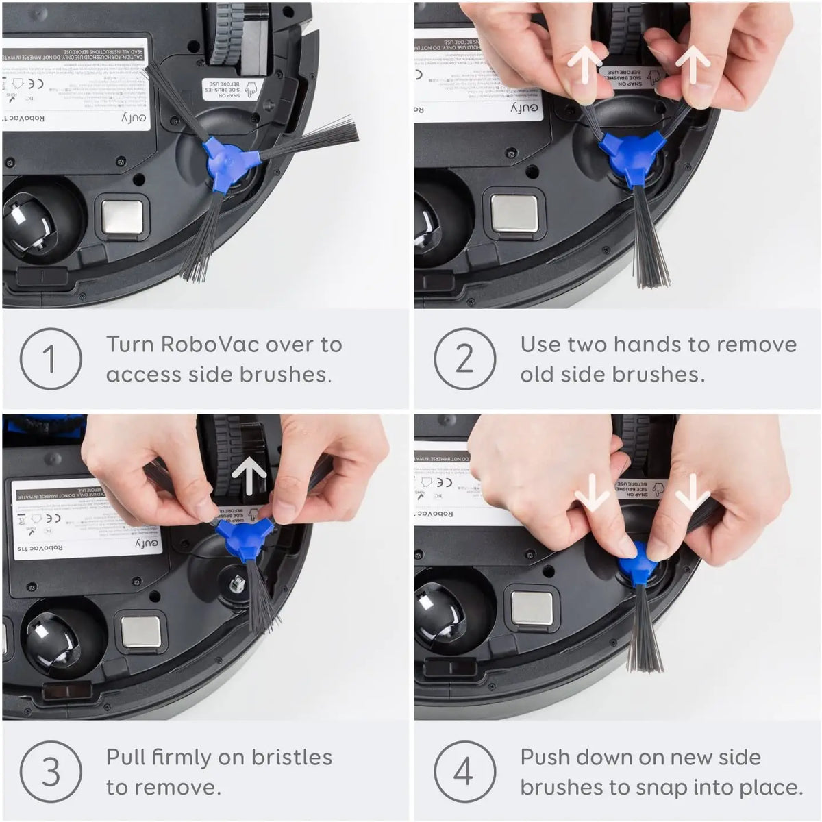 For Eufy 11S & RoboVac 30 & 30C & RoboVac 15C Side Brush Bru