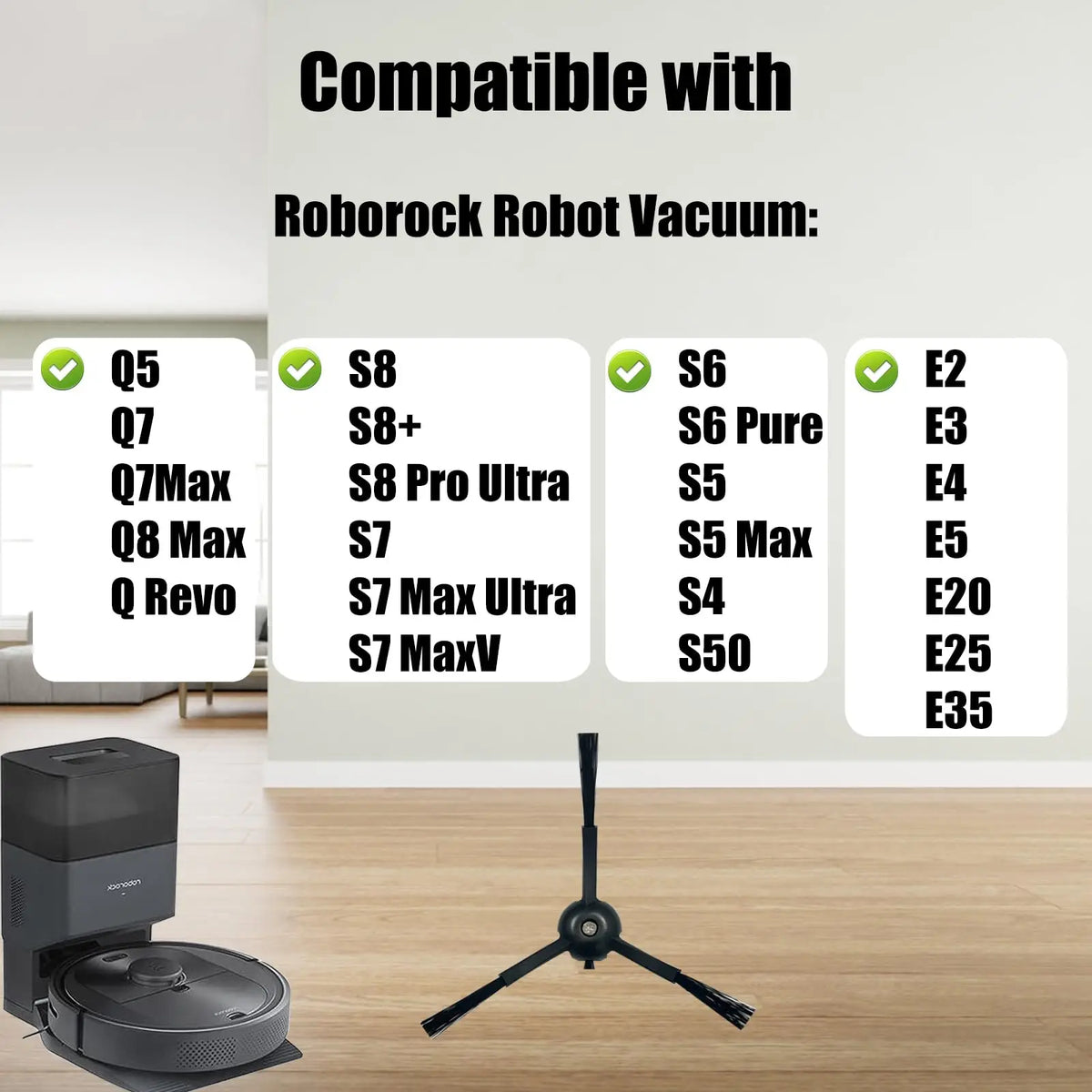 Side Brush Replacement for Roborock S8 S8+ S8 Pro Ultra Q Re