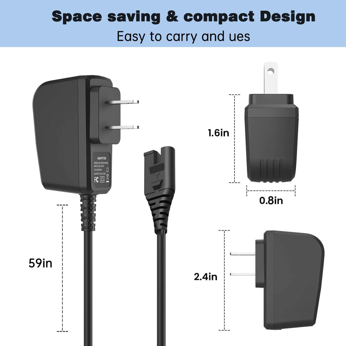 5V Replacement Charger Cord for Intex Handheld Pool Vacuum 2