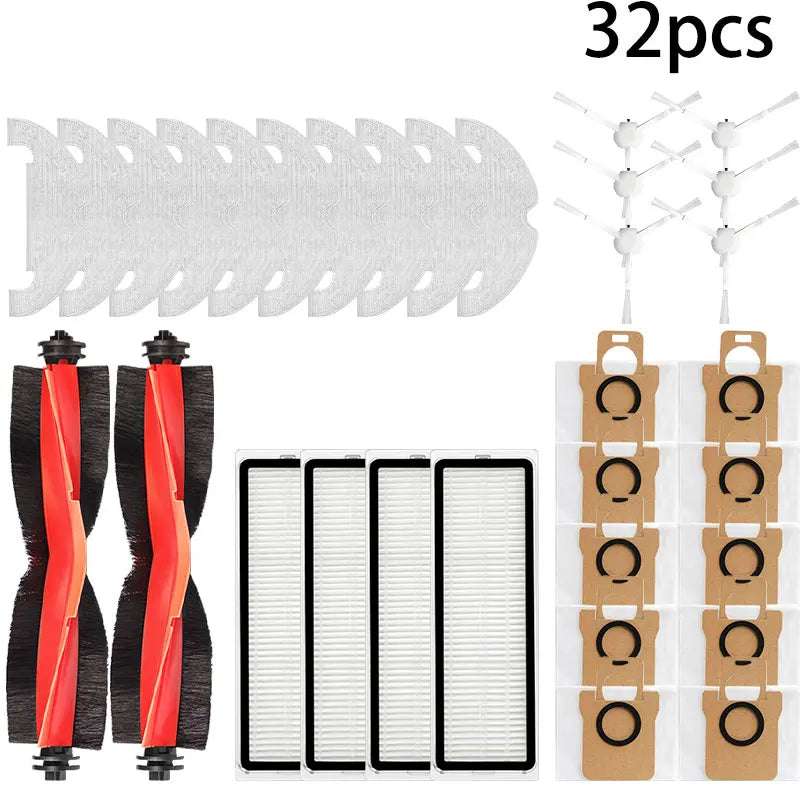 For Xiaomi Robot Vacuum X10 Robot Vacuum Cleaner Parts Replacement Main Side Brush Hepa Filter Mop Cloth Dust Bag Accessories