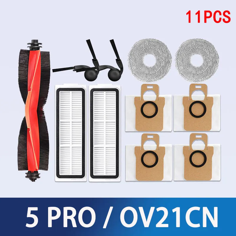 For Xiaomi Robot Vacuum 5 PRO/ OV21CN Accessories Main Side Brush Mop Cloth HEPA Filter Dust Bag Replacement Spare Parts