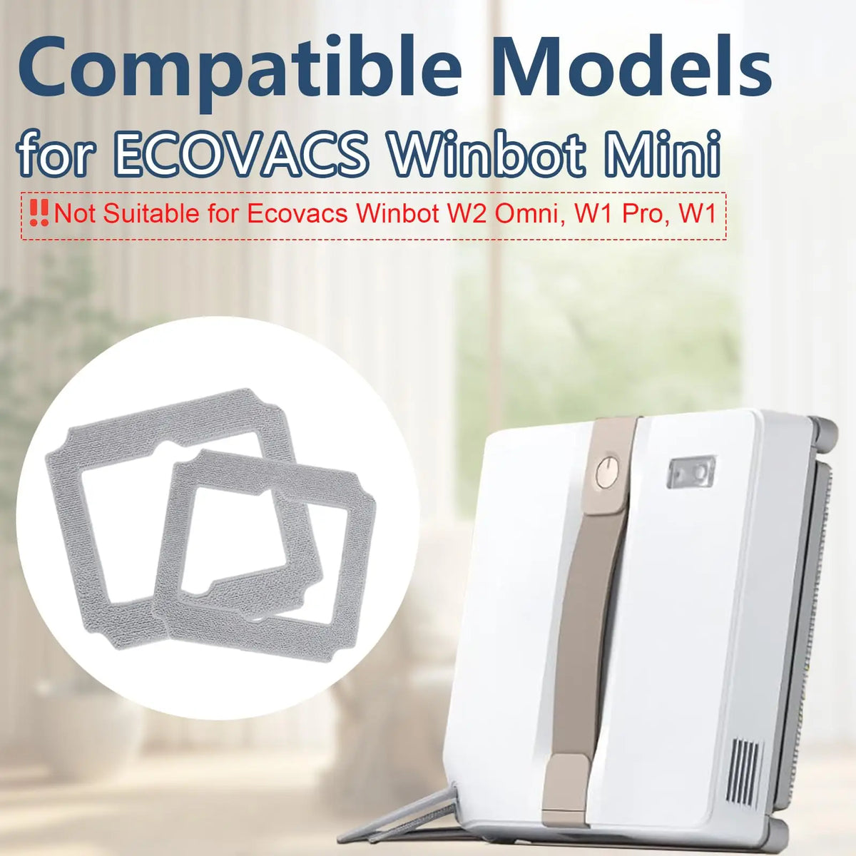 Cleaning Rag for ECOVACS Winbot Mini Window Vacuum Cleaner R