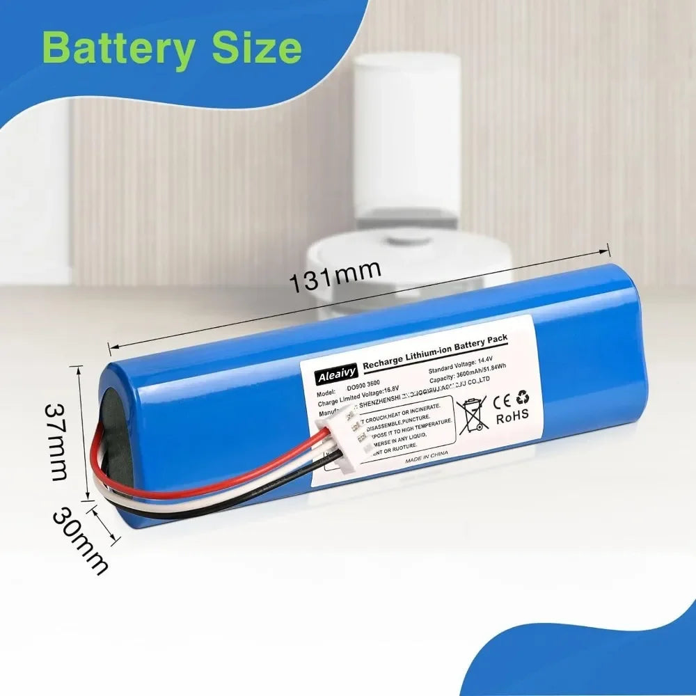 6800mAh Replacement Battery for Ecovacs Deebot Ozmo 900 901 