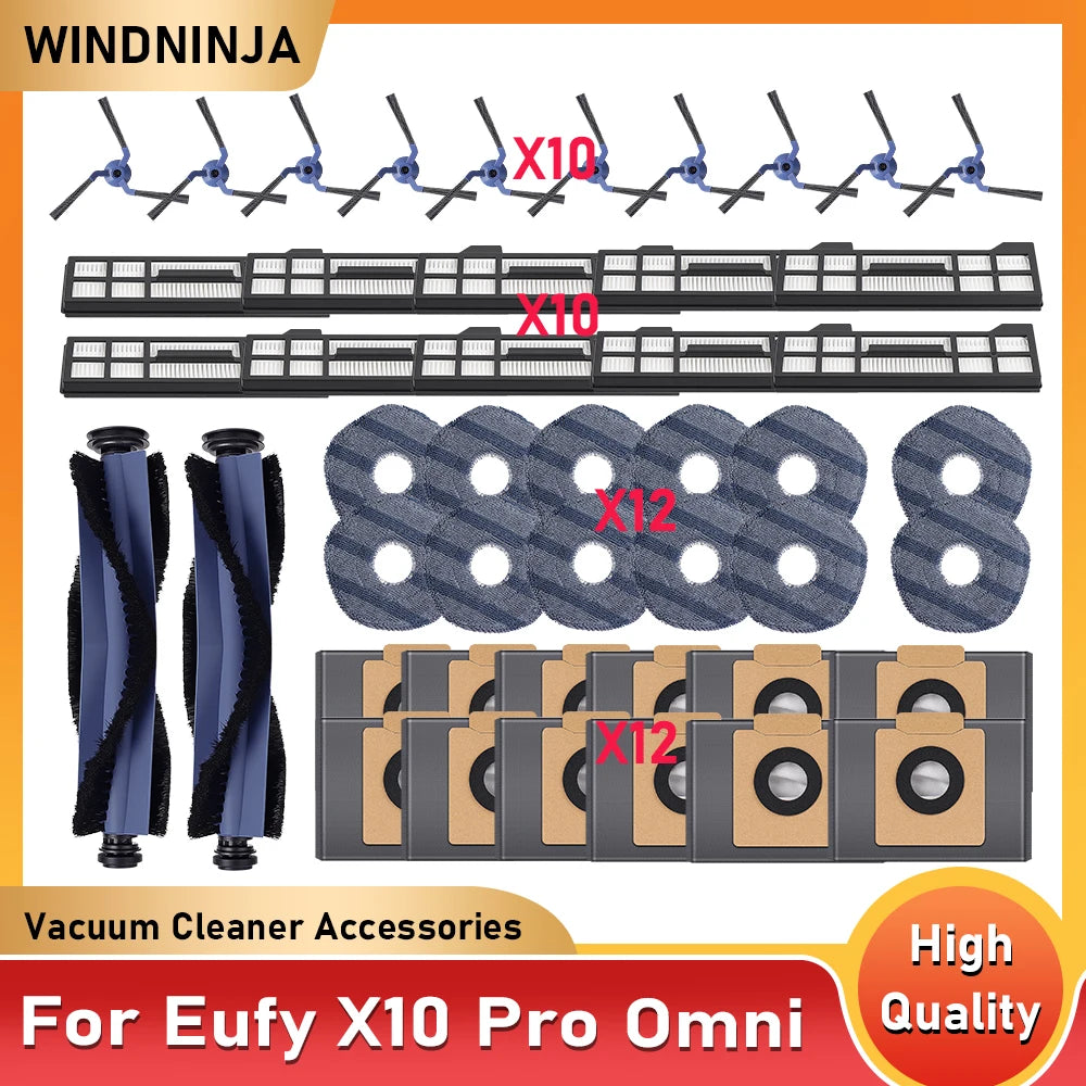 Replacement Parts Kit for Eufy X10 Pro Omni Robot Vacuum Acc