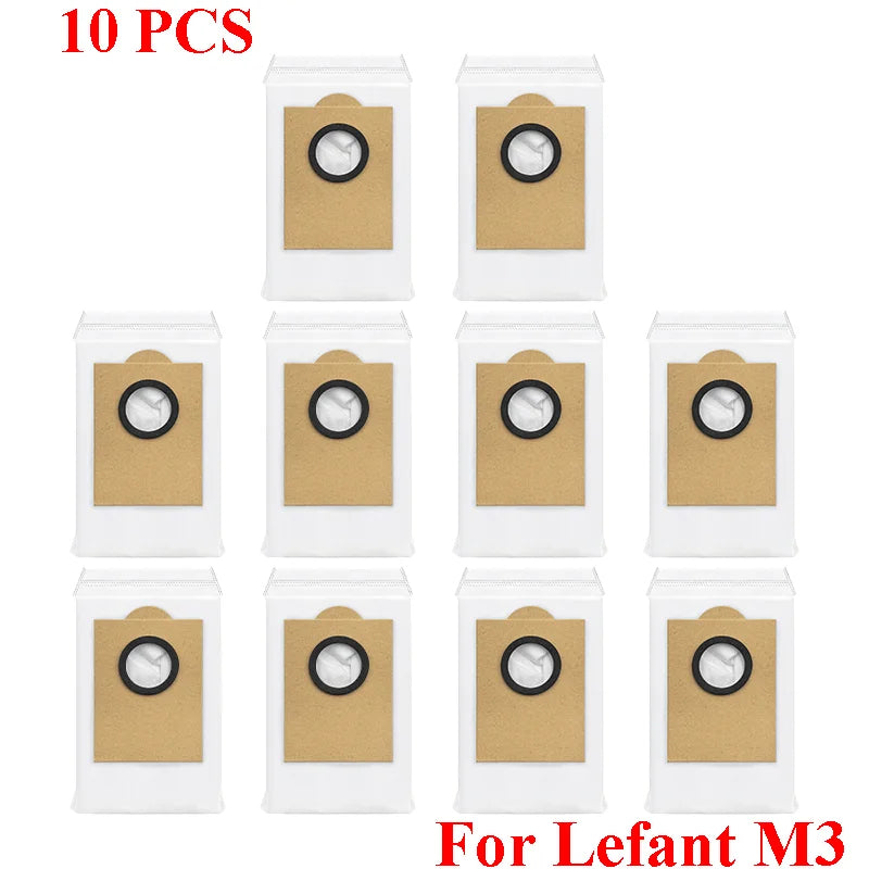 Accessories For Lefant M3 / M3 MAX / M3L HEPA Filters Robot Vacuum Cleaner Main Side Brush Mop Cloth Pads Dust Bags