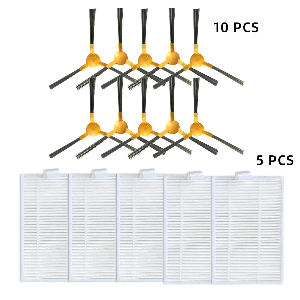 Accessories For ABIR X5 / X6 / X8 Genio Navi N600 Robotic Vacuum Cleaner 3-Arms Side Brush Hepa Filter Replacement Spare Parts