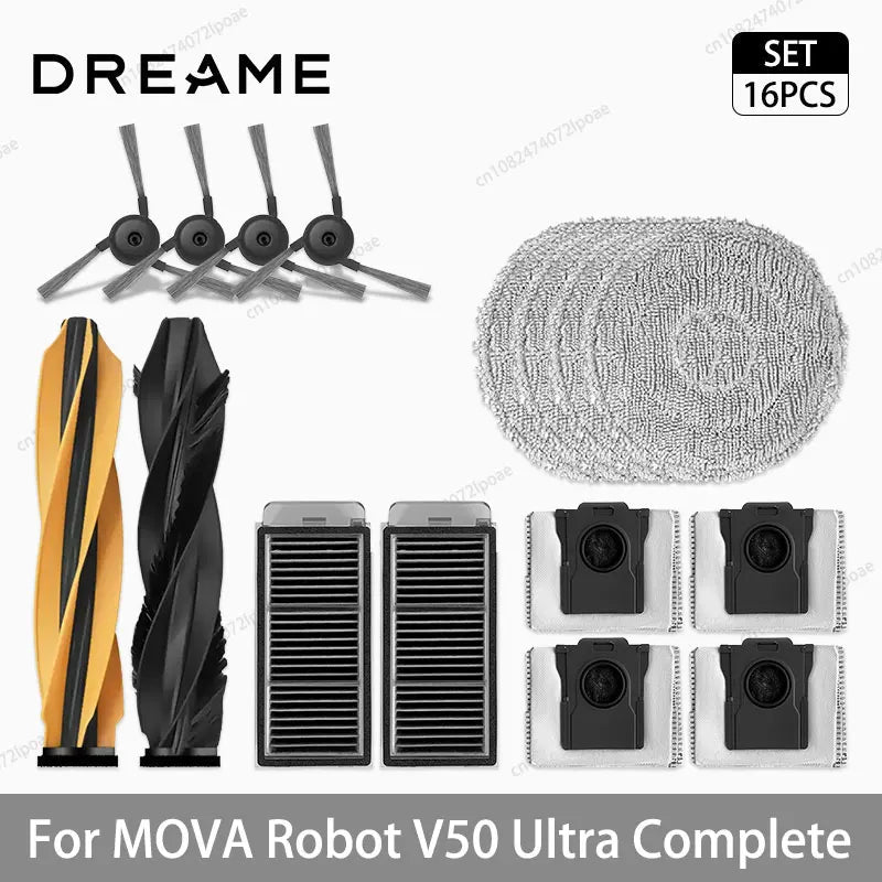 Dreame MOVA V50 Ultra Complete Robot Vacuum Cleaner Replacement Accessories Main Side Brush Mop Cloth Hepa Filter Dust Bag Spare