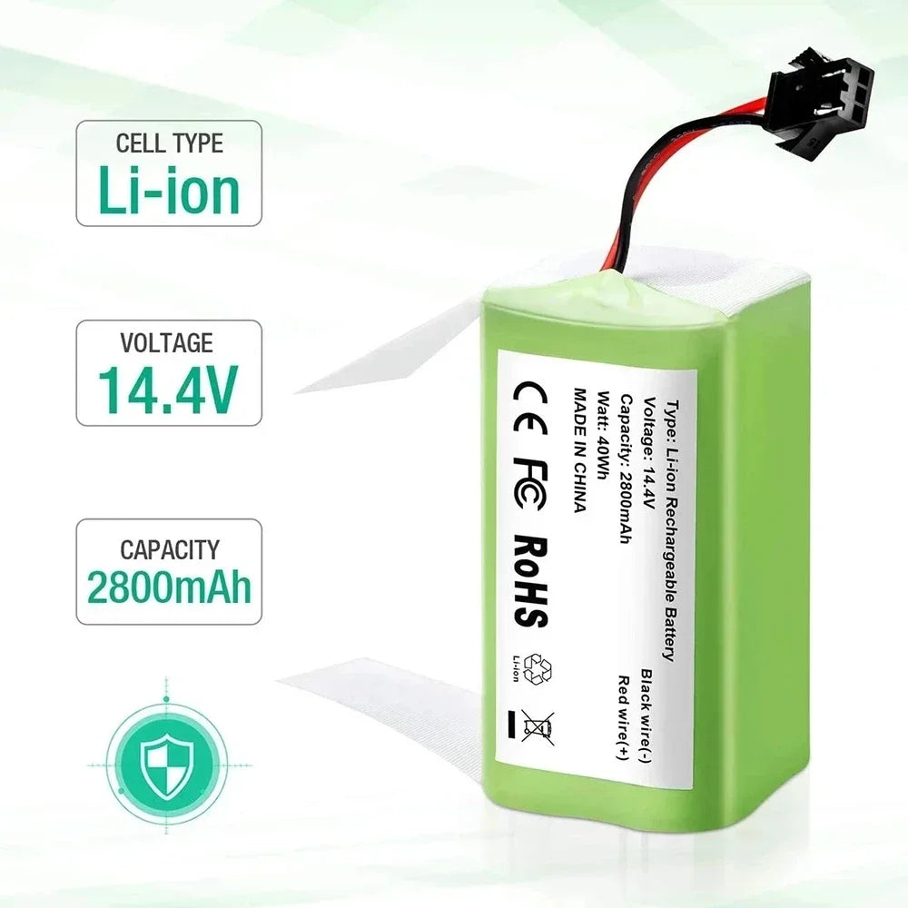14.4V 2800mAh 4s1p Battery for Eufy RoboVac 15C 15T 25C 30 3