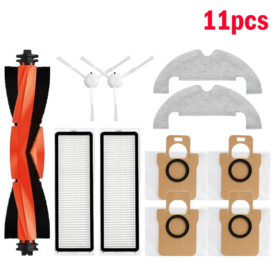 For Xiaomi Robot Vacuum X10 Robot Vacuum Cleaner Parts Replacement Main Side Brush Hepa Filter Mop Cloth Dust Bag Accessories