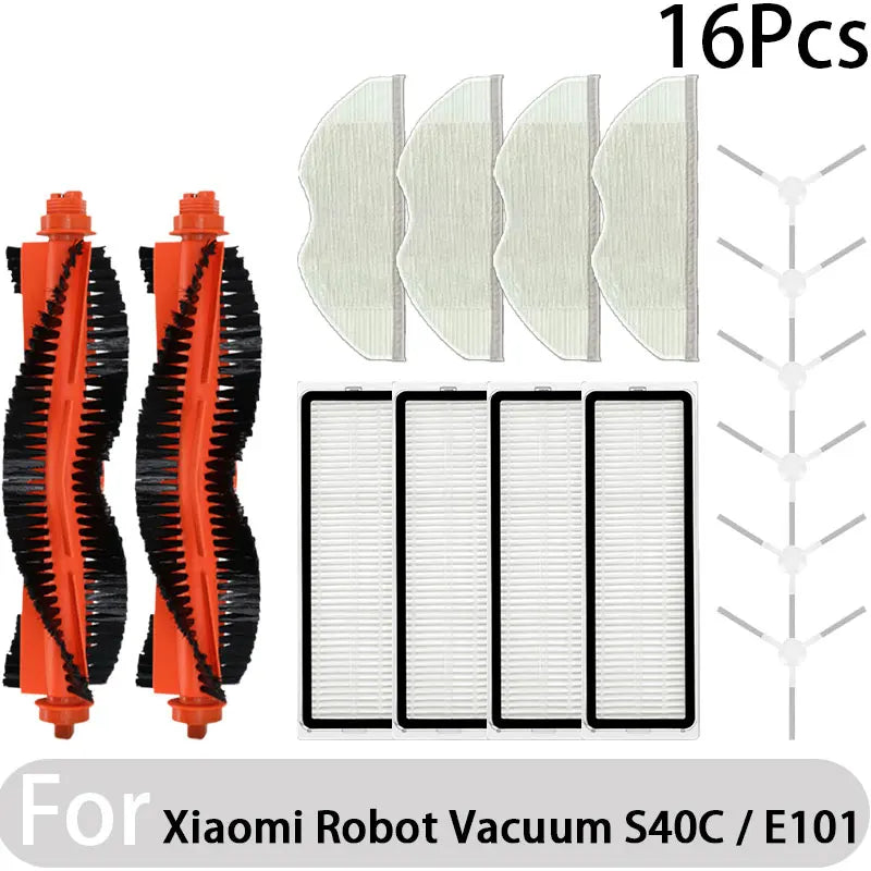 Compatible For (Xiaomi Robot Vacuum S40C / E101 Spare Parts Accessories Kits Main Side brush HEPA Filter