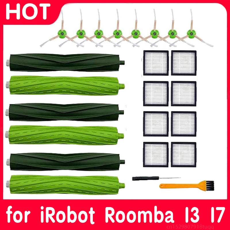 Hepa Filter Brush Roll for iRobot Roomba I7 E5 E6 I3 Series 