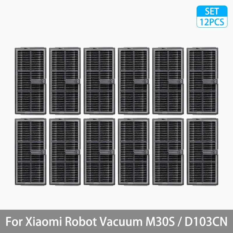 For Xiaomi Mijia M30S D103CN Robot Vacuum Cleaner Accessories Main Side Brush Hepa Filter Mop Cloth Dust Bag Replacement Spare