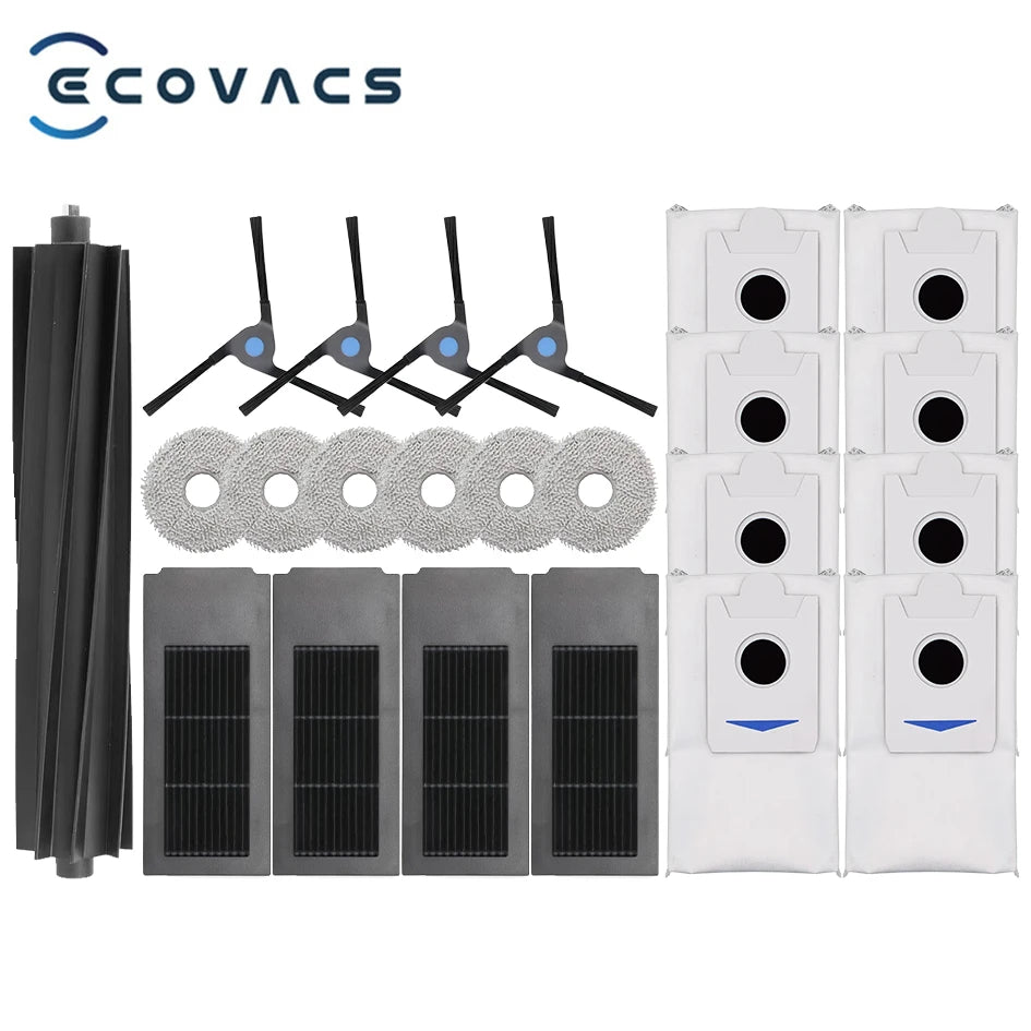 Ecovacs Deebot X2 Omni / X2 Pro / X2 Robot Vacuum Accessories Roller Main Side Brush Hepa Filter Mop Cloth Dust Bag Parts