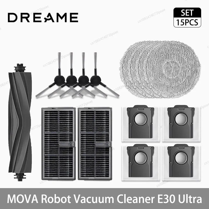 For MOVA E30 Ultra Robot Vacuum Cleaner Replacement Accessories Main Side Brush Mop Cloth HEPA Filter Dust Bag Spare Parts