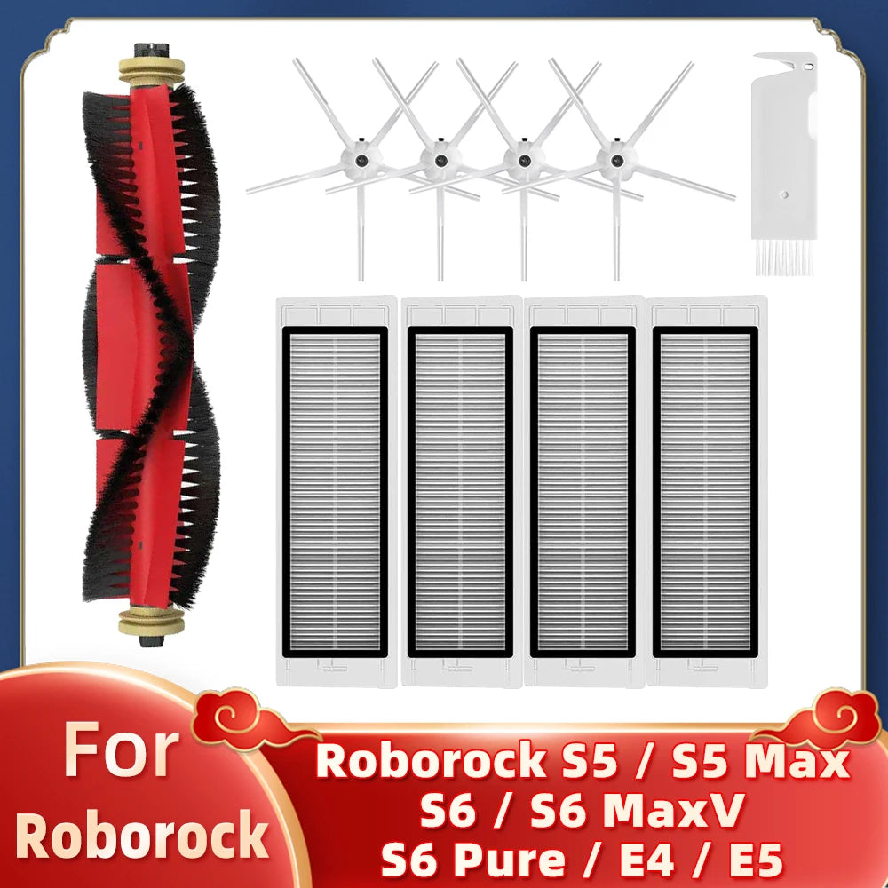 Fit For Xiaomi Mi Robot Vacuum Cleaner 1 / 1S SDJQR01RR SDJQR02RR Roborock E2 E3 E4 E5 S4 Max S5 Main Side Brush Filter