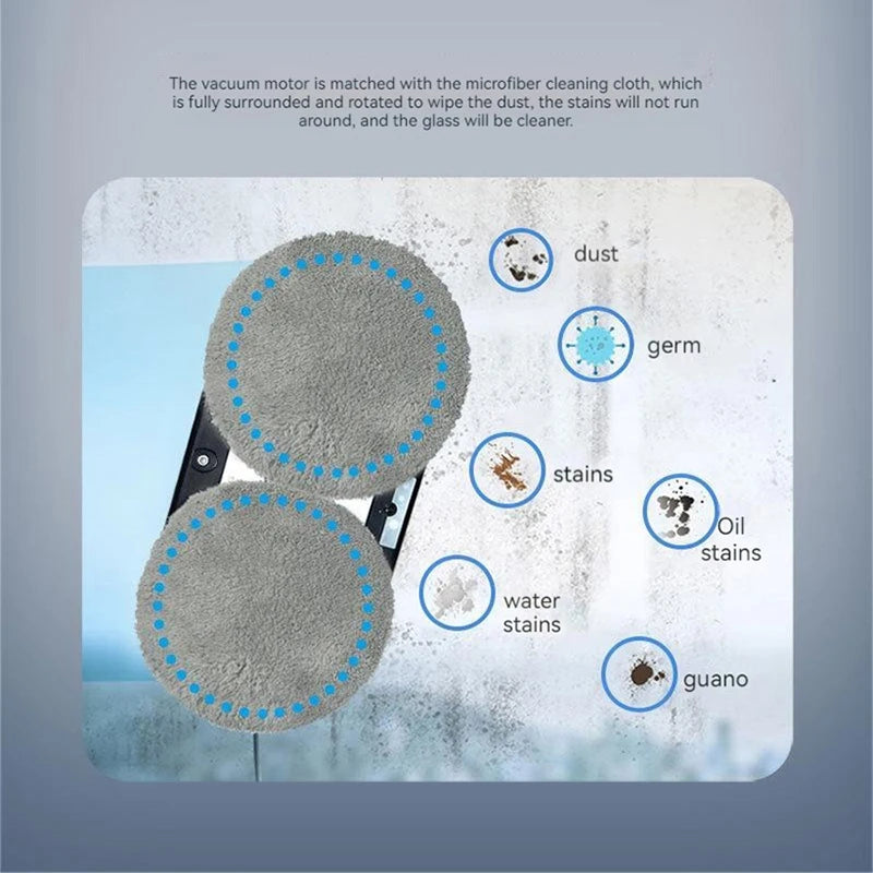 Microfiber Glass Cleaning Mop Cloth 2-Sides Use Cleaning Rag