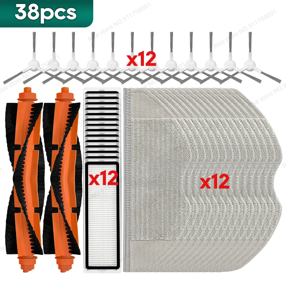 Compatible for Xiaomi Robot Vacuum S40C / E101 Accessories Main Brush Hepa Filter Mop Cloth Replacement Parts