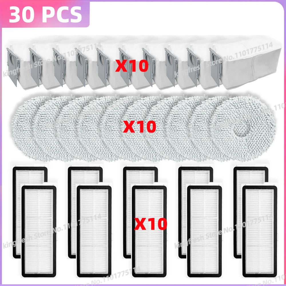 Fit For ( Roborock Qrevo 5AE / Qrevo C / Qrevo C Pro ) Parts Main Side Brush Dust Bag Mop Cloth Filter