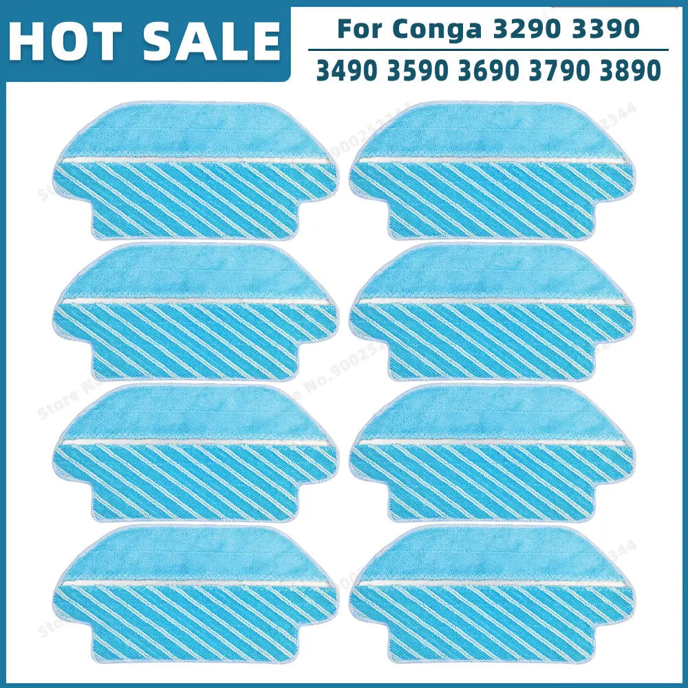 Compatible For Cecotec Conga 3290 3390 3490 3590 3690 3790 3890 Ultra Titanium Vital Parts Main Side brush Hepa Filter Mop Rag