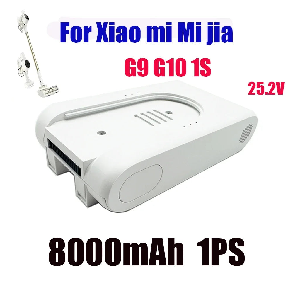 2026 25.2V Rechargeable Lithium Ion Battery Pack 12000mAh for Xiaomi Mijia G9 G10 Wireless Vacuum Cleaner Accessories