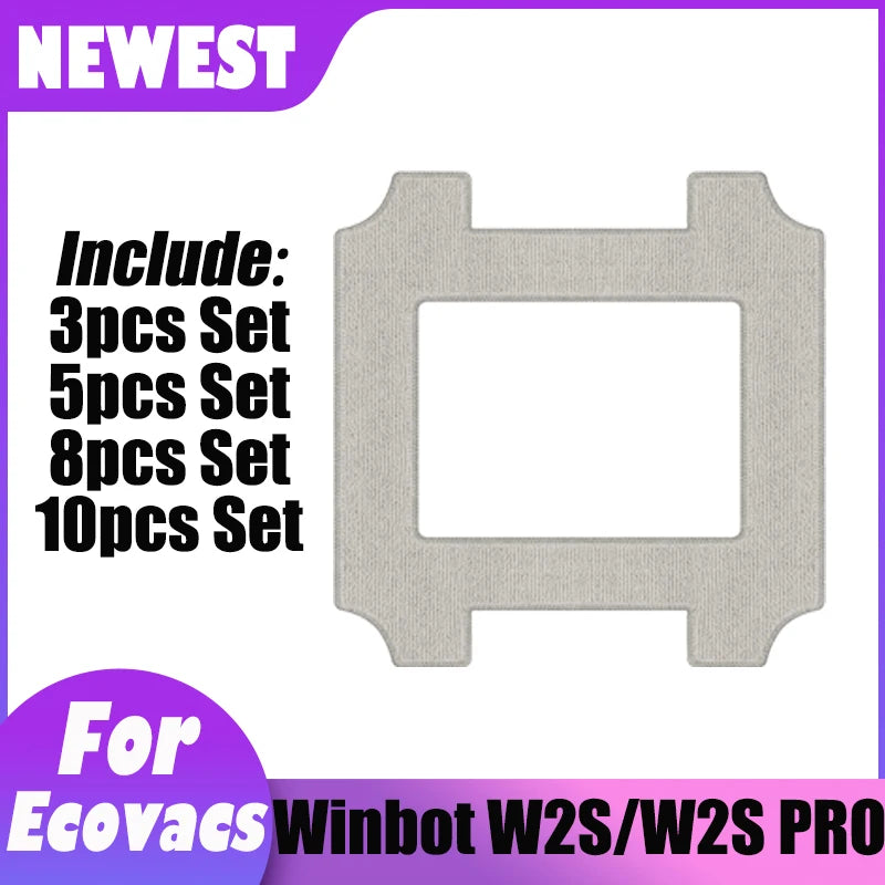 Mops Cloth Kit for Ecovacs Winbot W2S Pro Replacement Window