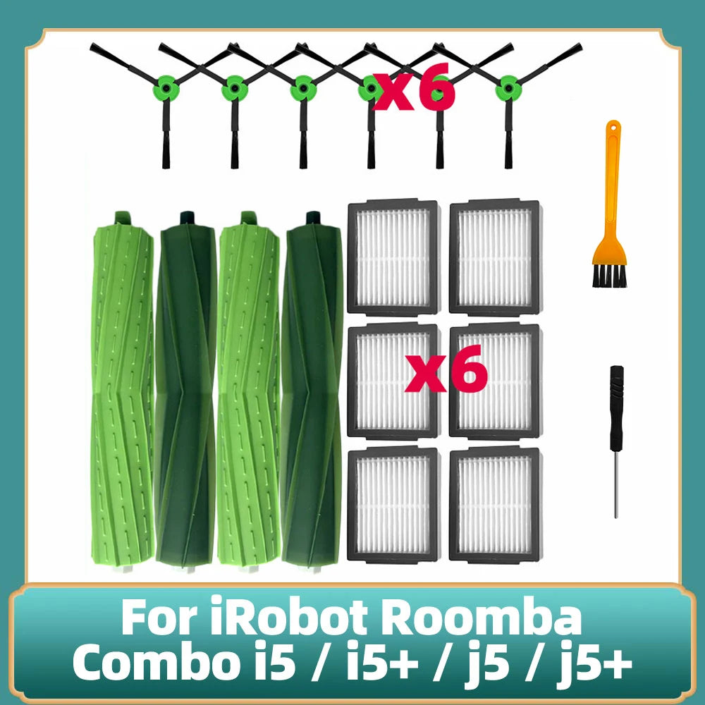 Compatible for IRobot Roomba Combo I5 / i5+ / J5 / j5+ Robot Vacuum Cleaner Main Side Brush HEPA Filter Accessories Parts