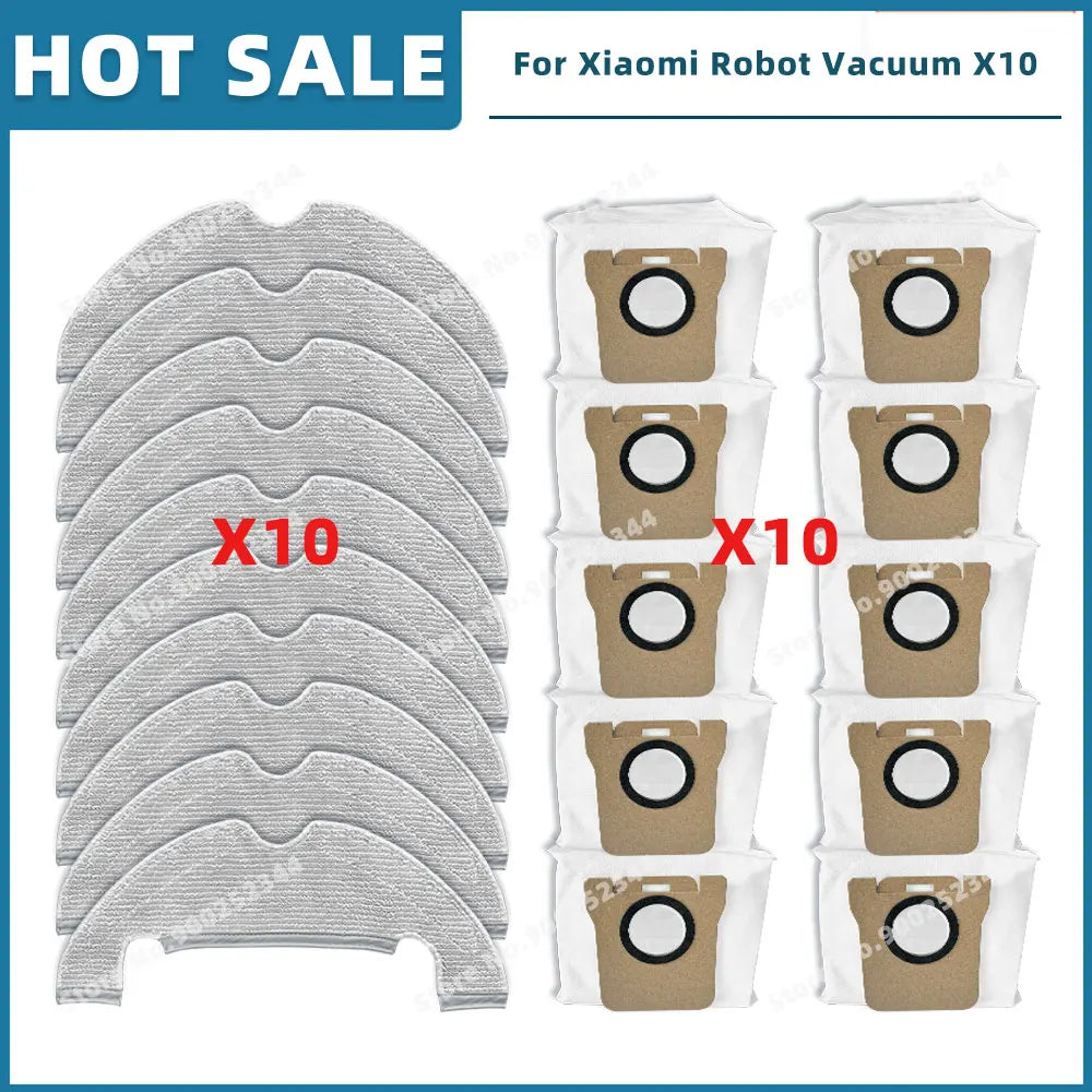 Compatible For Xiaomi Robot Vacuum X10 B102GL Replacement Spare Parts Accessories Main Side Brush Hepa Filter Mop Cloth Dust Bag